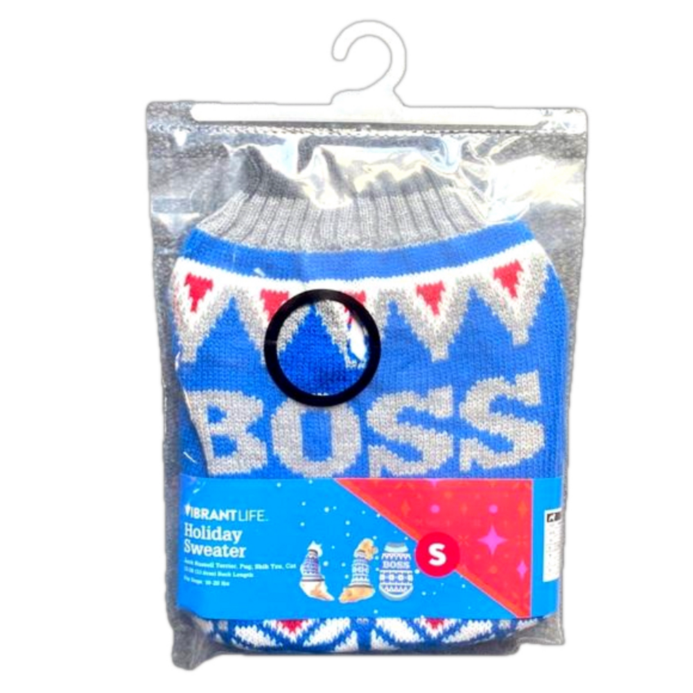 Pet Christmas Holiday Ugly Sweater - “Boss” - Brand New - Picture 3 of 4